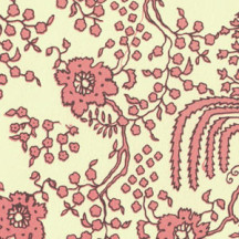 Coral Flowering Tendrils Print Italian Paper ~ Carta Varese Italy